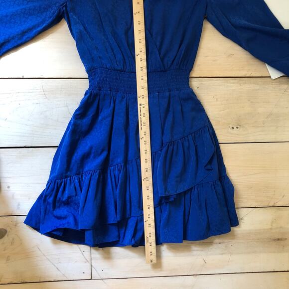 Lilly Pulitzer EUC Women's Cristiana Faux Wrap Dress Ikat Blue Size 2 - Picture 12 of 12